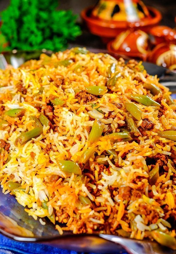 لوبیا پلو با گوشت لوبیا پلو با گوشت